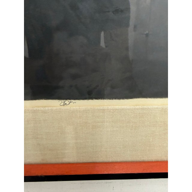Gerson Leiber "Cat" Framed Lithograph, Signed For Sale - Image 11 of 12