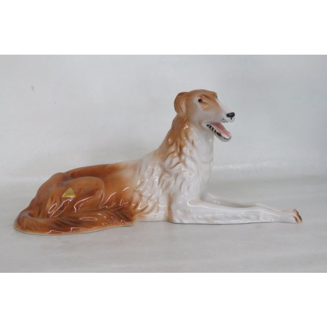 Royal Dux Porcelain Borzoi Hound Dog Czech Republic Figurine For Sale - Image 9 of 11