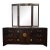 Vintage Hickory White Chinoiserie Style Burl Wood & Lacquer Dresser & Mirror For Sale