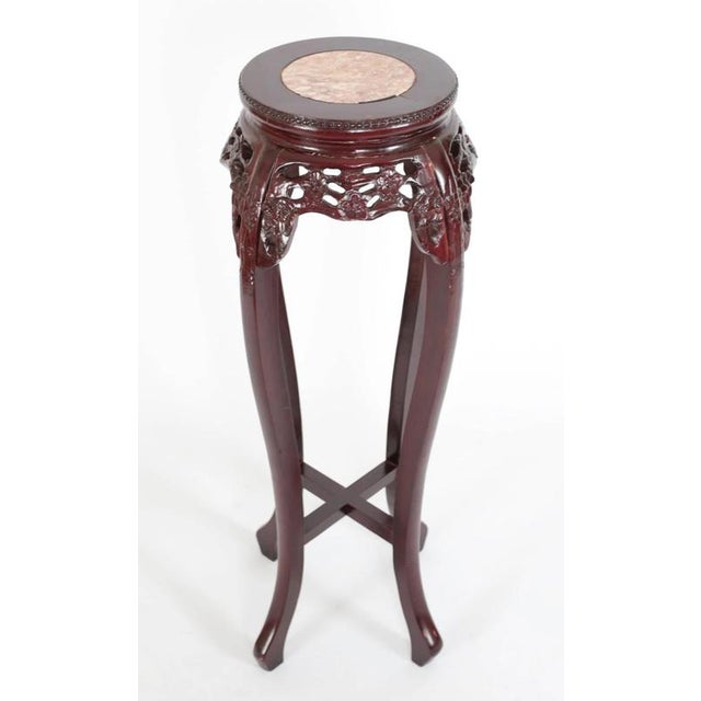 High Chinese Table in Rosewood with Marble For Sale - Image 6 of 6