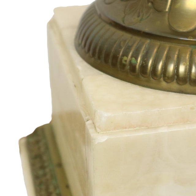Antique Onyx Marble and Bronze Column, 1890s For Sale - Image 4 of 18