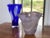 Blue Large Vintage Cobalt Blue and White Polka Dot 'Handkerchief' Fazzoletto Art Glass Vase, Attributed to Murano Style (Mid-Century Modern) For Sale - Image 8 of 8