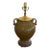 Vintage Neoclassical Stoneware Urn Lamp With Cast Metal Base and Handles For Sale