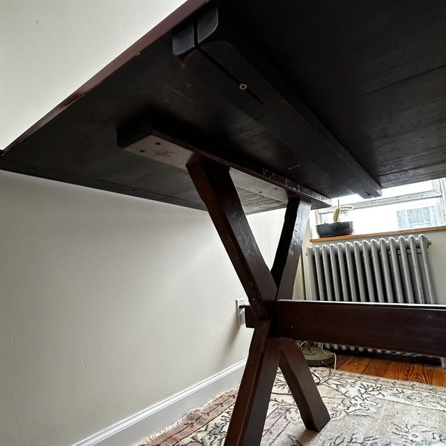 Wood 8' Solid Cherry Farmhouse Dining Table, Seats 8 For Sale - Image 7 of 9