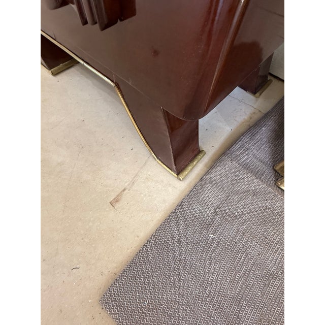 Masterpiece French Art Deco Rosewood Sideboard Sign by Jules Leleu 1930s For Sale - Image 6 of 12