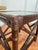 Vintage Chippendale Style Bamboo Wrapped Rattan Glass Top Accent Side Table, Dark Brown For Sale - Image 11 of 12