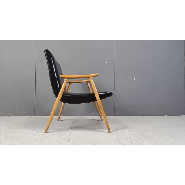 Black Mid-Century Scandinavian Armchair, 1960s For Sale - Image 8 of 11