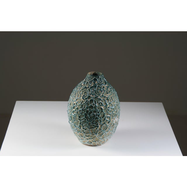 Ceramic vase La Charentaise Angoulême, France. Relief decoration. Good used condition. No cracks. Dimensions: h20 cm....