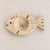 An Italian travertine marble ashtray from the 1970s, featuring a sculptural fish-like form and attributed to Fratelli...
