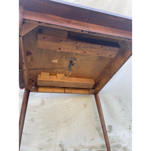 Mid-Century Modern Attributed to Merton Gershun for American of Martinsville Walnut Dining Table For Sale - Image 9 of 12