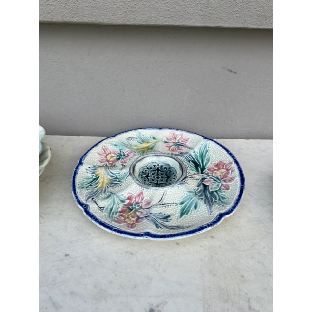 Belgium Majolica Oyster Plate Wasmuel Circa 1890 For Sale - Image 4 of 5
