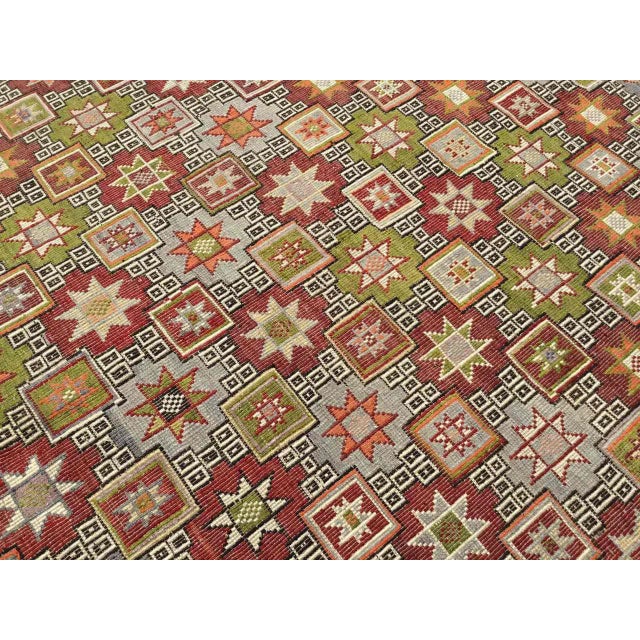 Vintage Turkish Kilim Rug - 75.5" X 103" For Sale In Raleigh - Image 6 of 11