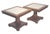 Wood and Travertine Neo-Classical End Tables -Pair For Sale