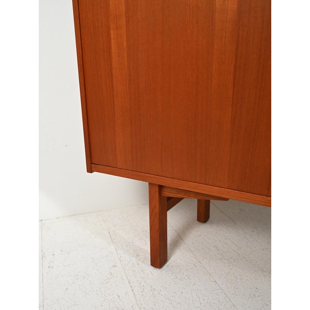 Wood Swedish Teak Sideboard with Carved Handles, 1960s For Sale - Image 7 of 13
