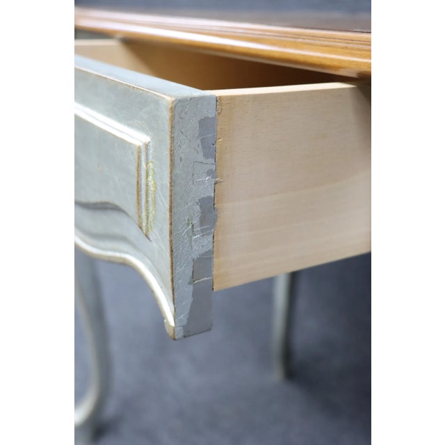 Italian Italian Provincial Silver Gilt & Cherry Writing Desk For Sale - Image 3 of 9