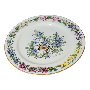 Vintage Worcester Herbs England Rosemary Floral Platter