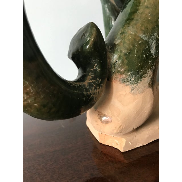 20th Century Asian Terra Cotta Green Glazed Elephant For Sale In New York - Image 6 of 9