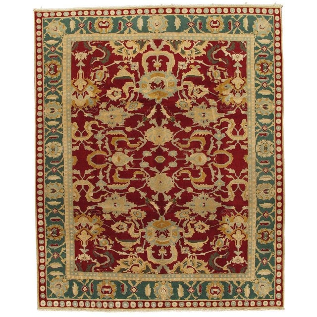 Mid 20th Century Indian Agra Carpet For Sale - Image 4 of 4