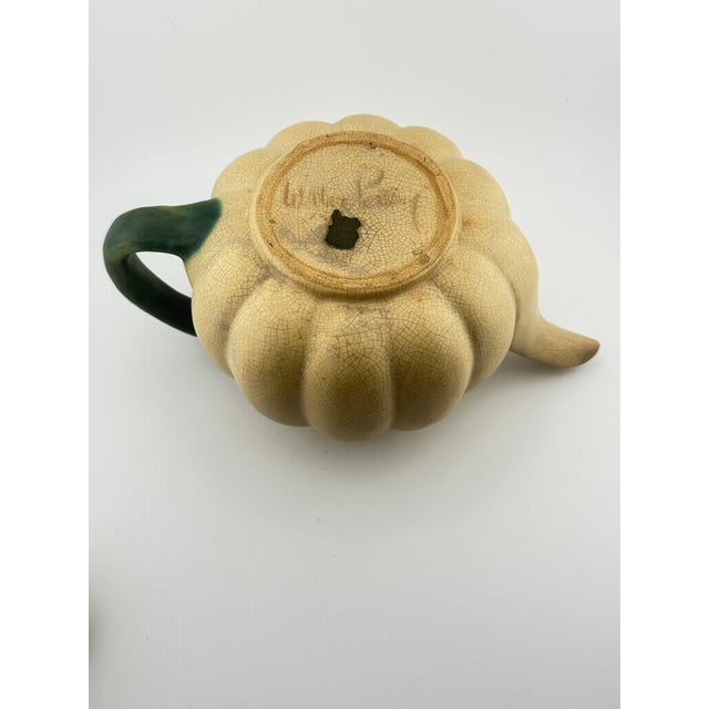 Ceramic Vintage Weller Squash Teapot For Sale - Image 7 of 11