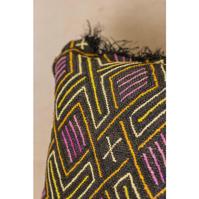 Textile Kuba Cloth Cushion For Sale - Image 7 of 8