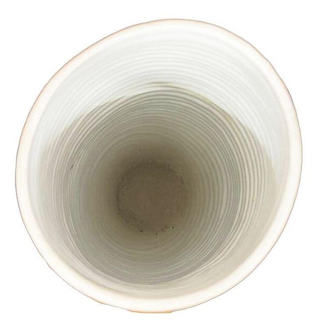 Ceramic Ribbed Textured Coiled "Coco" Ceramic Vase W/ Matte Finish by Bahari For Sale - Image 7 of 10