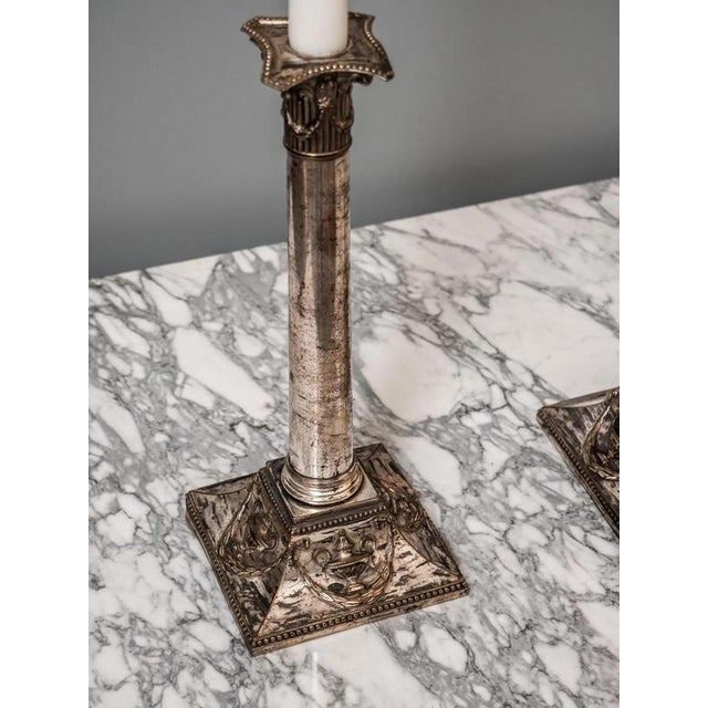 This beautiful pair of table candlesticks represents the pinnacle of neoclassical design, combining elegance and masterful...
