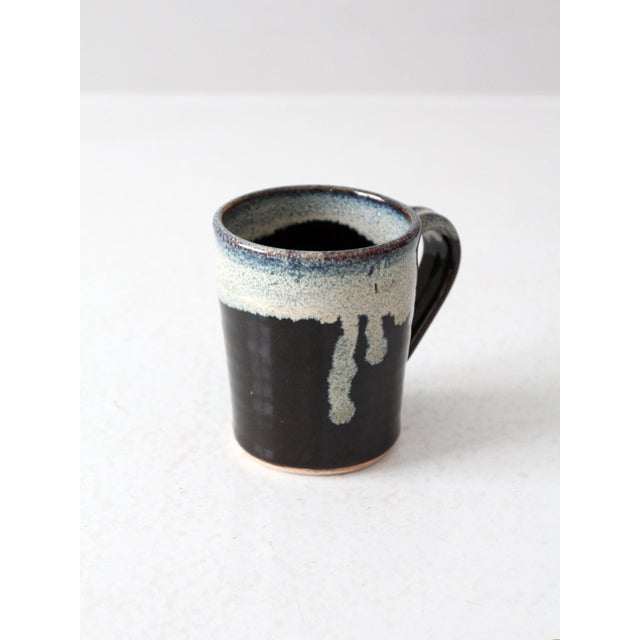 Vintage Rustic Studio Pottery Mug For Sale - Image 4 of 10