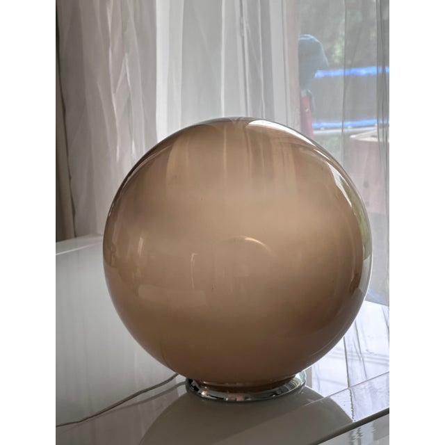 Italian Table Lamp Murano Glass by SimoEng in Varnished Fume' For Sale - Image 9 of 17