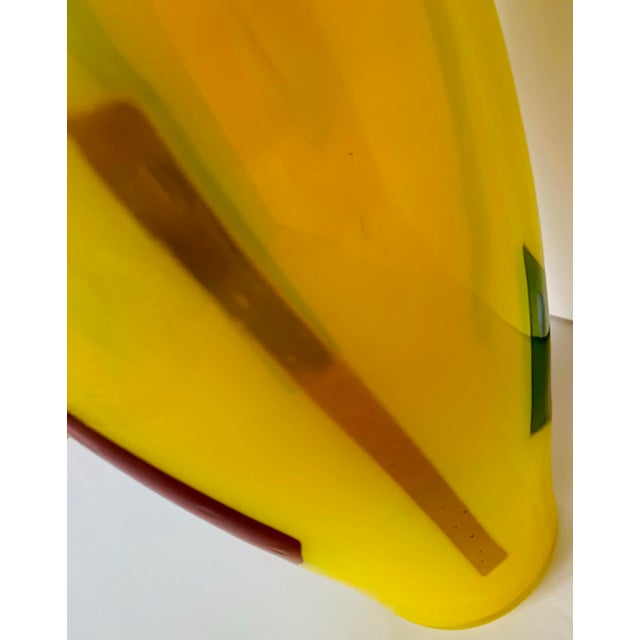 Glass Rare Richard Blenko Signed 2005 Opaque Yellow Vase, Never Sold by Blenko For Sale - Image 7 of 12