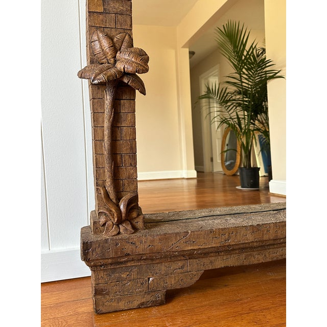 Vintage Grand Palm Tree Wall Mirror For Sale - Image 4 of 11