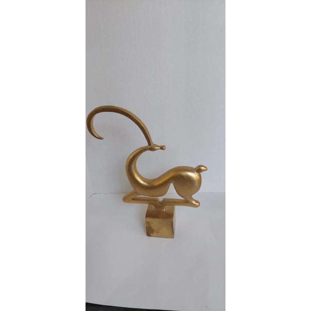 Late 20th Century Gold Deer Antelope For Sale In Miami - Image 6 of 11