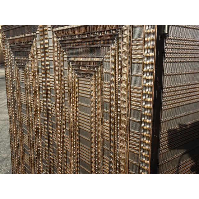 Alfonso Marina Kapelle Armoire Storage Cabinet Brown W Ornate Frame For Sale - Image 17 of 18