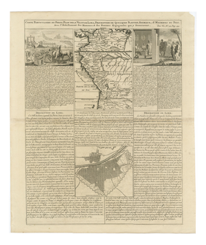 Antique Map of Peru Lima by Henri Abraham Chatelain, 1719
