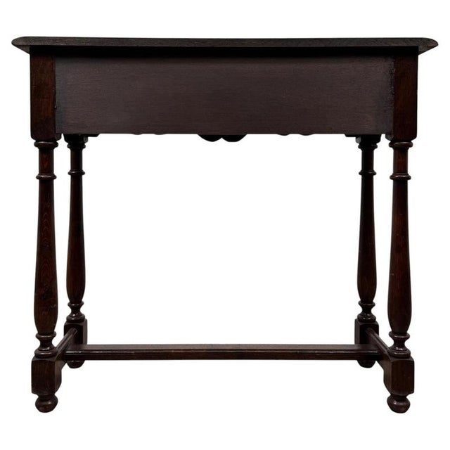 20th Century Traditional Oak Side Table For Sale - Image 9 of 12