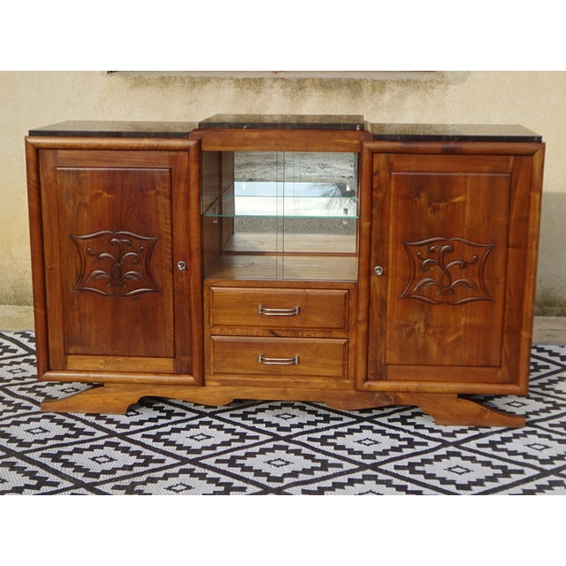 Mid-Century Modern Vintage Sideboard in Walnut, 1950s For Sale - Image 3 of 18