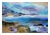 Scenic watercolor seascape of the Point Lobos, Carmel coast at sunset by California artist Les (Leslie Luverne) Anderson...