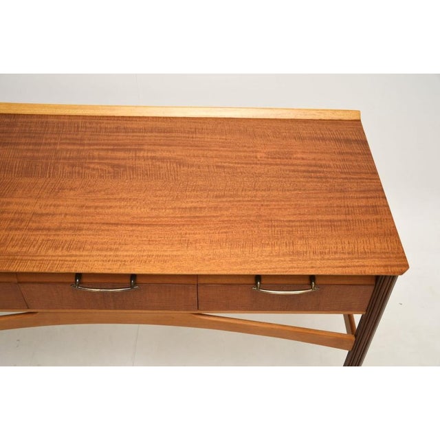 Brown Vintage French Satin Wood Console Table, 1950s For Sale - Image 8 of 11