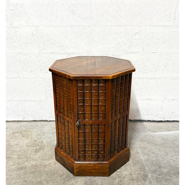 English Vintage Theodore Alexander Faux Book Side Table With Hidden Storage For Sale - Image 3 of 6