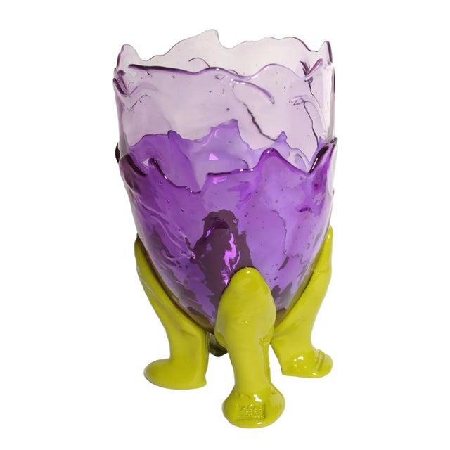 Clear Clear Lilac, Clear Purple and Matt Dust Green Extracolour Vase by Gaetano Pesce for Fish Design For Sale