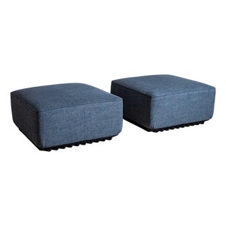 1970s A pair of Trico ottomans from the Trico series by Ammannati & Vitelli for Brunat For Sale