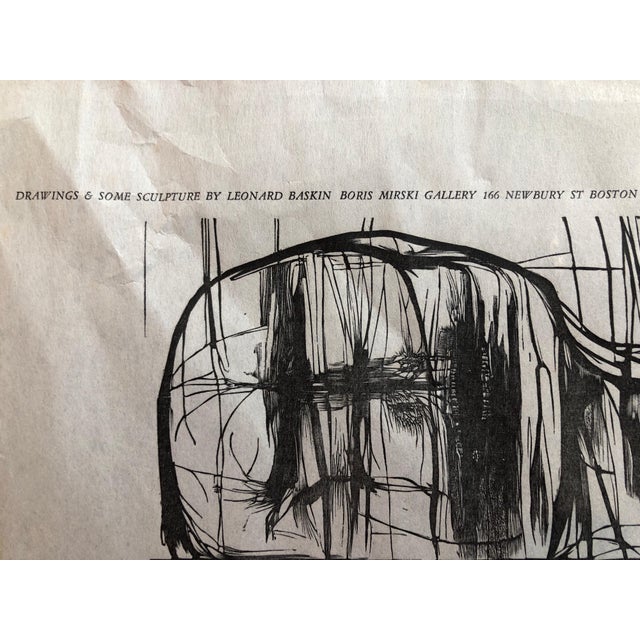 This is an original gallery show poster the Boris Mirsky Gallery, Newbury St. Boston. titled Sculpture Prints Drawings. It...