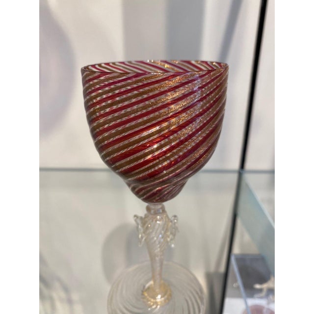 Traditional Vintage Murano Glass Stemware For Sale - Image 3 of 3