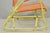 Mid 20th Century Vintage Mid Century Modern Orange Vinyl Spaghetti Strap Glider Lounge Chair For Sale - Image 5 of 18
