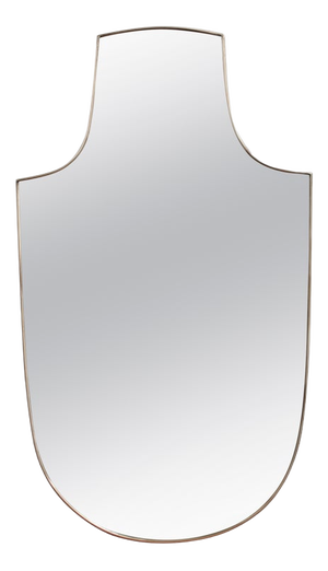 Vintage Italian Wall Mirror with Brass Frame, 1950s