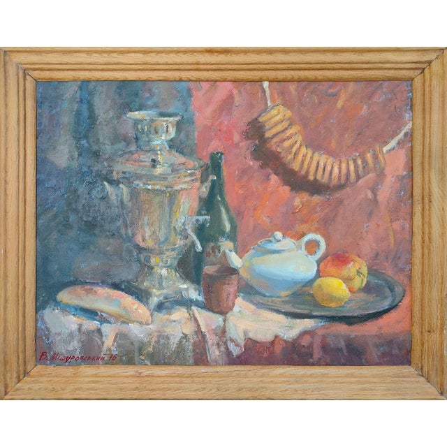 *** ABOUT THIS PAINTING *** * TITLE: ""Still life with a samovar"" * ARTISTS: Mishurovsky V. V. * SIZE: 50x70 cm/...