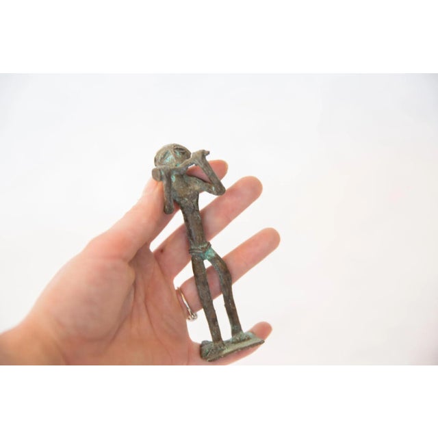 Tribal Vintage African Oxidized Copper Man Eating For Sale - Image 3 of 6