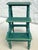 Tuscany Italian Country Carved &Amp; Distressed Green Painted Wood 3-Step Library Ladder For Sale - Image 9 of 11