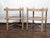 Pair of French Vintage Oak side Tables with Mirrored Tops and Turned Legs For Sale - Image 9 of 9