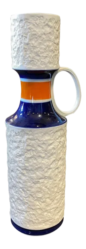 1970s Modernist Porcelain Geman Bottle Vase by k.p.m.