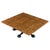 Mid-Century Modern Square 49.5 Inch Danish Teak Butcher Block Coffee Table on Black Iron Base For Sale - Image 3 of 17